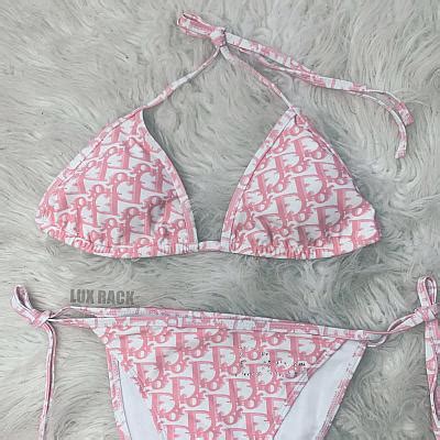 dior print bikini|My First Swimsuit Set Pink 'CD' Printed Technical .